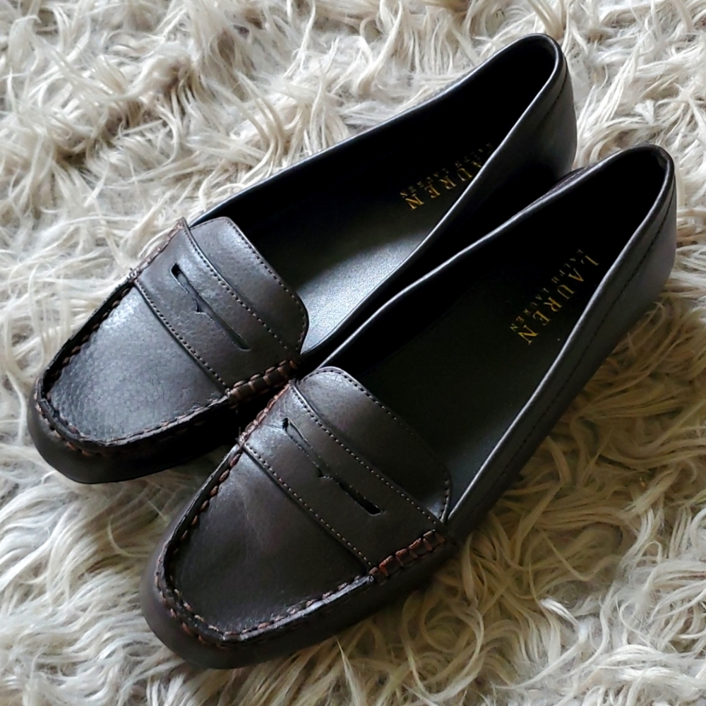 Authentic Leather Ralph Lauren Brown Shoes. SIZE 10B